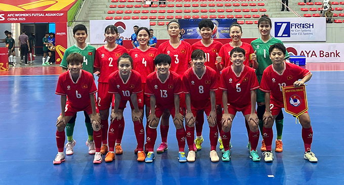 Đội hình của ĐT futsal nữ Việt Nam tham dự vòng loại châu Á